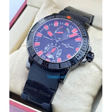 Ulysse Nardin Marine Diver Black Sea Rubber Strap Swiss Automatic Watch