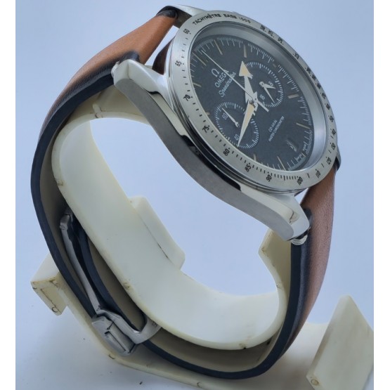 Omega Speedmaster 57 Co-Axial Master Chronometer Chronograph Brown Strap Watch