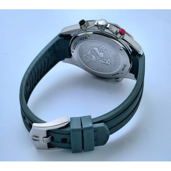 Omega Seamaster 300 Diver Green Chronograph Rubber Strap Watch