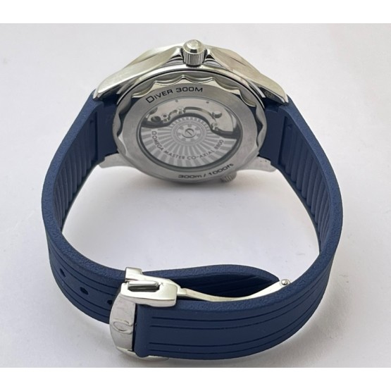 Omega Seamaster 50th Anniversary Steel Blue Rubber Strap Swiss Automatic Watch