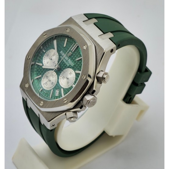 Audemars Piguet Chronometer Green Rubber Strap Watch