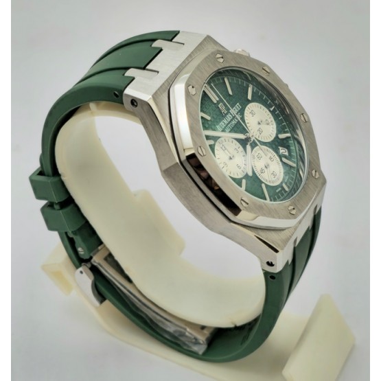 Audemars Piguet Chronometer Green Rubber Strap Watch