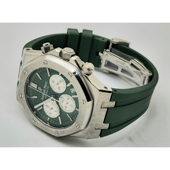 Audemars Piguet Chronometer Green Rubber Strap Watch