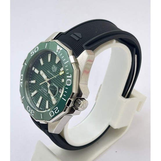 Tag Heuer Aquaracer Green Calibre 5 Black Rubber Strap Swiss Automatic Watch