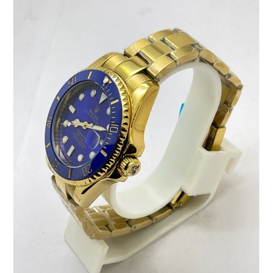 Rolex Submariner Blue Full Gold Swiss Automatic Watch