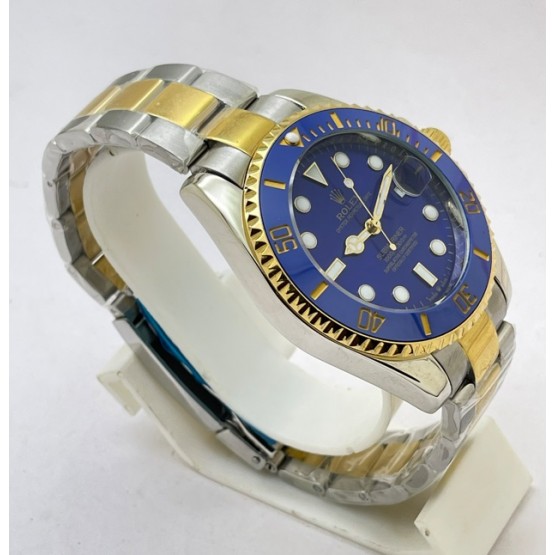 Rolex Submariner Blue Dual Tone Swiss Automatic Watch