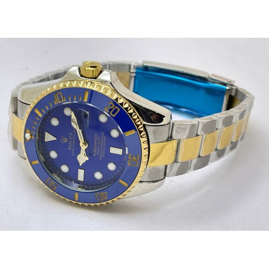 Rolex Submariner Blue Dual Tone Swiss Automatic Watch