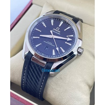 OMEGA SEAMASTER AQUA TERRA BLACK RUBBER STRAP SWISS AUTOMATIC WATCH