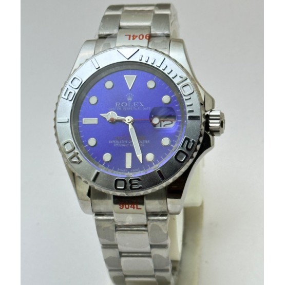 Rolex Yacht Master - 1 Blue Steel Swiss Automatic Watch