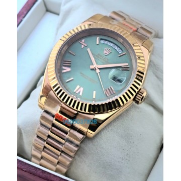 Rolex Day-Date Green Dial Rose Gold Swiss Automatic Watch