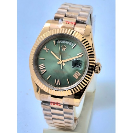 Rolex Day-Date Green Dial Rose Gold Swiss Automatic Watch