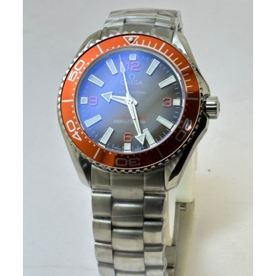 Omega Seamaster Planet Ocean Ultra Deep Orange Bezel Swiss Automatic Watch