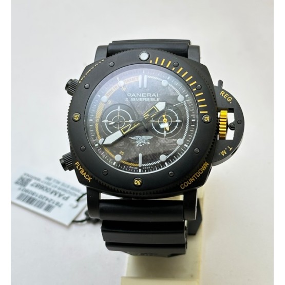 Panerai Submersible Navy Seal Black Rubber Strap Swiss Automatic Watch