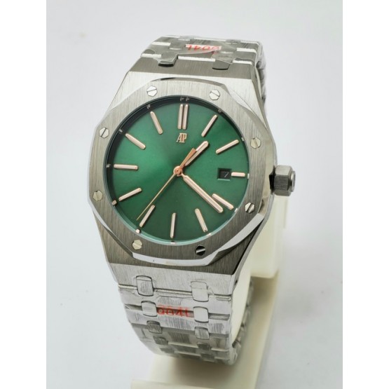 Audemars Piguet Royal Oak Jumbo Green Steel Swiss Automatic Watch - A