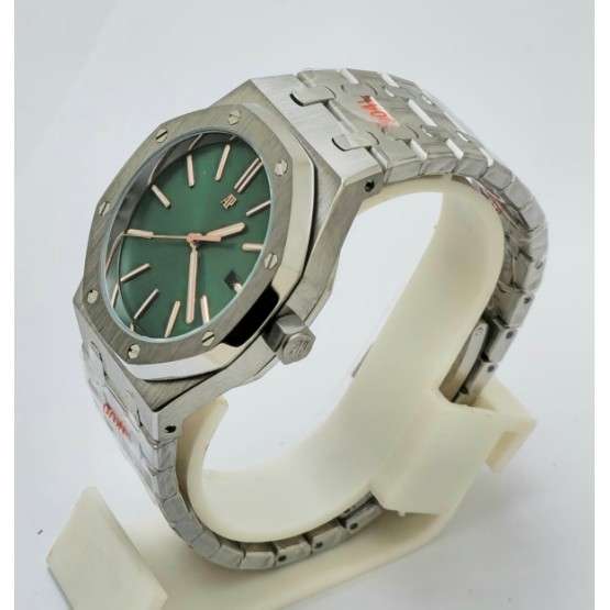 Audemars Piguet Royal Oak Jumbo Green Steel Swiss Automatic Watch - A