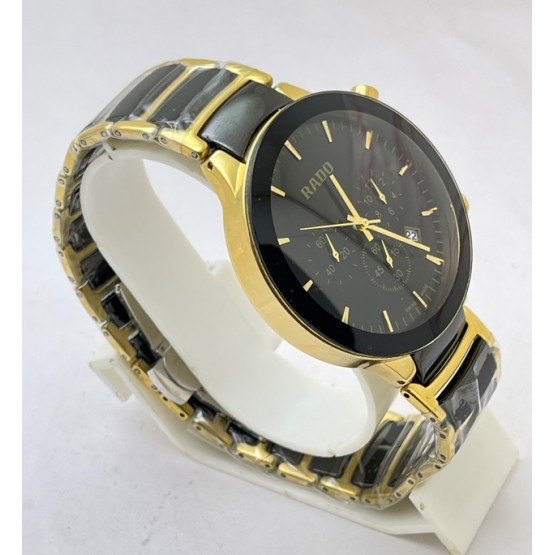 Rado Centrix Jublie Ceramic Chronometer Gold Mens Watch