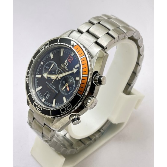 Omega Seamaster Planet Ocean Master Chronometer Chronograph Black Watche