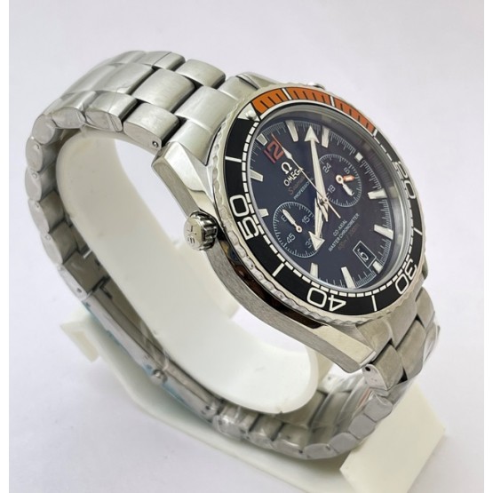 Omega Seamaster Planet Ocean Master Chronometer Chronograph Black Watche