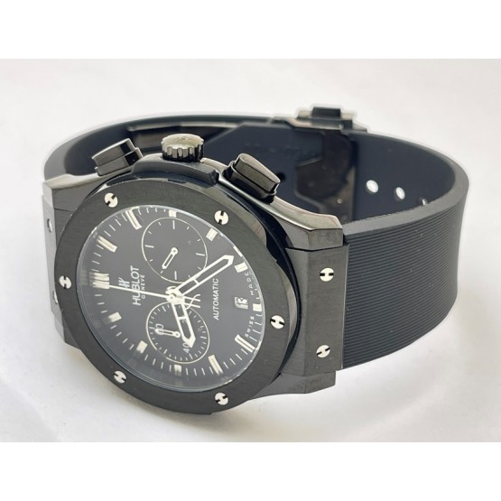 Hublot Classic Fusion Chronograph Full Black Rubber Strap Watch