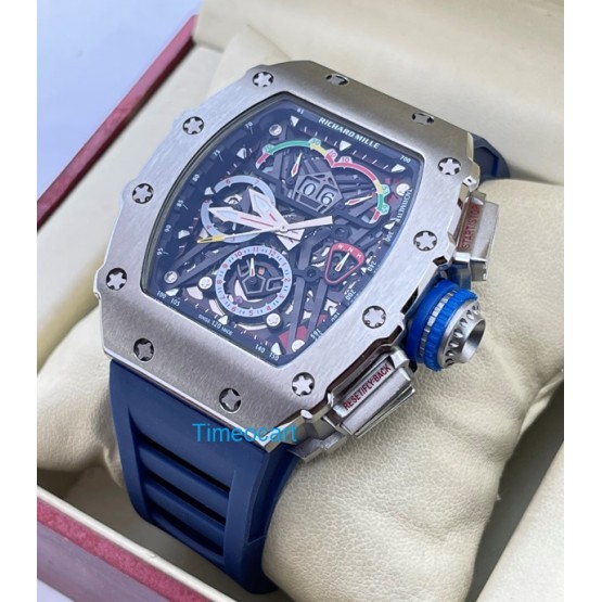 Richard Mille Mclaren F1 Blue Rubber Strap Swiss Automatic Watch