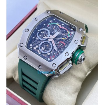 Richard Mille Mclaren F1 Green Rubber Strap Swiss Automatic Watch