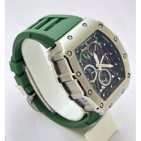 Richard Mille Mclaren F1 Green Rubber Strap Swiss Automatic Watch