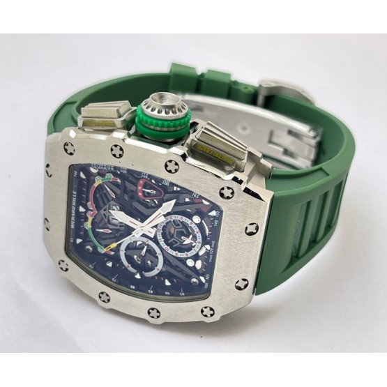 Richard Mille Mclaren F1 Green Rubber Strap Swiss Automatic Watch