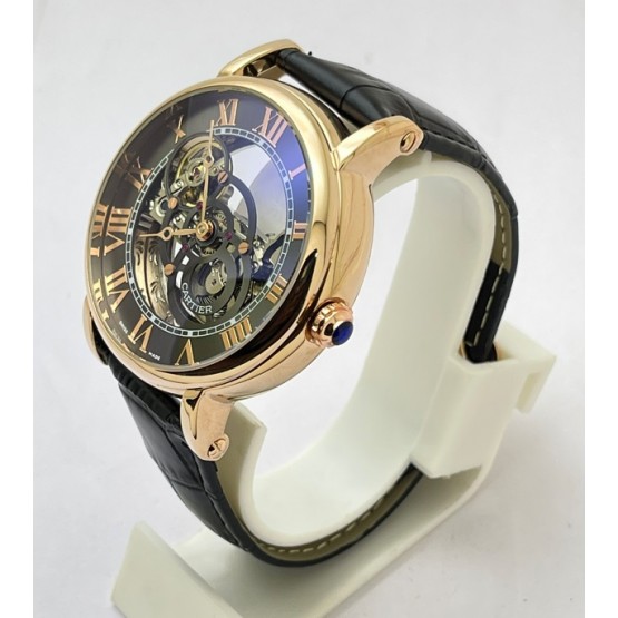 Cartier Rotonde De Astrotourbillon Skeleton Black Swiss Automatic Watch