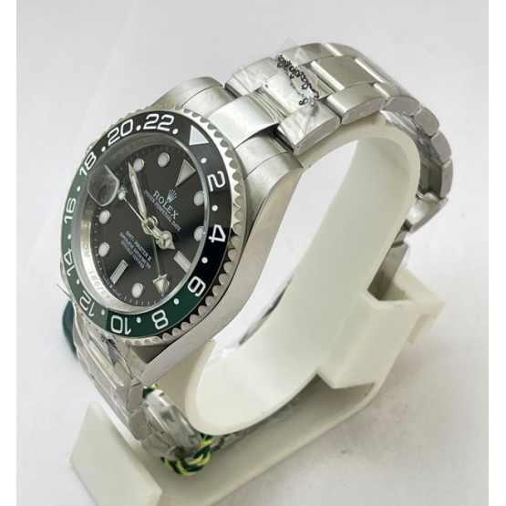 Rolex GMT Master II Destro Left-Handed Oyster Bracelet Swiss ETA 7750 Valjoux Movement Watch