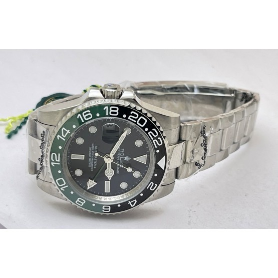 Rolex GMT Master II Destro Left-Handed Oyster Bracelet Swiss ETA 7750 Valjoux Movement Watch