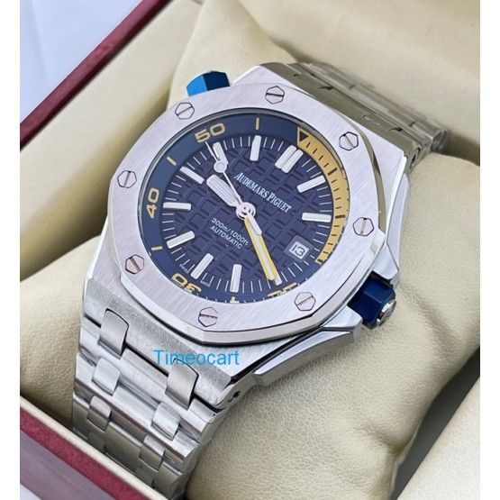 Audemars Piguet Diver Steel Bracelet Blue Swiss Automatic Watch