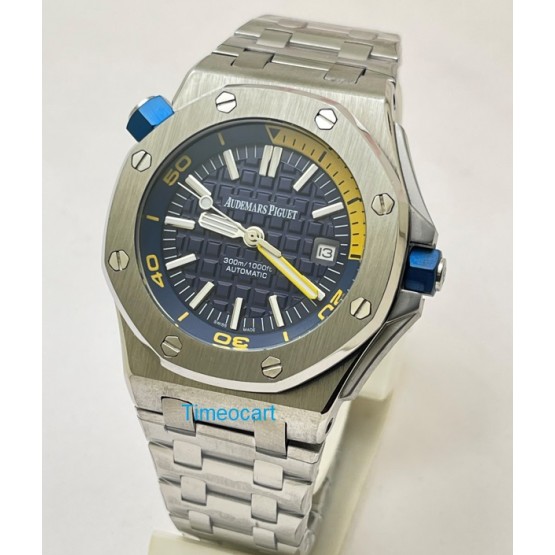 Audemars Piguet Diver Steel Bracelet Blue Swiss Automatic Watch