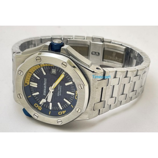 Audemars Piguet Diver Steel Bracelet Blue Swiss Automatic Watch