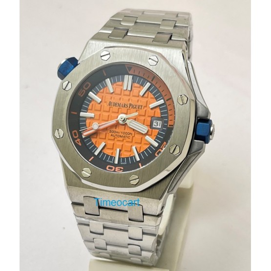 Audemars Piguet Diver Steel Bracelet Orange Swiss Automatic Watch