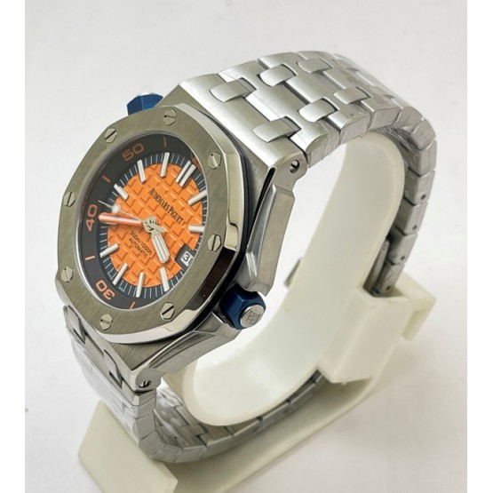 Audemars Piguet Diver Steel Bracelet Orange Swiss Automatic Watch