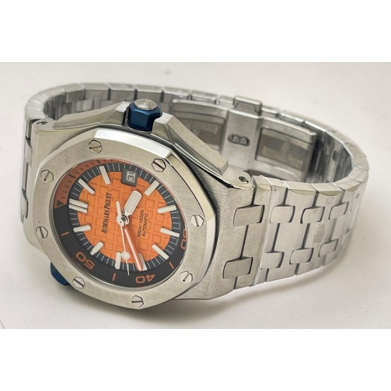 Audemars Piguet Diver Steel Bracelet Orange Swiss Automatic Watch