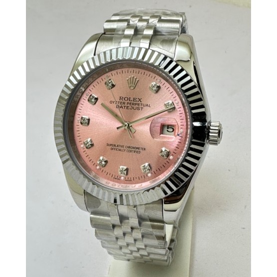 Rolex Datejust Diamond Mark Pink Steel Swiss Automatic Watch