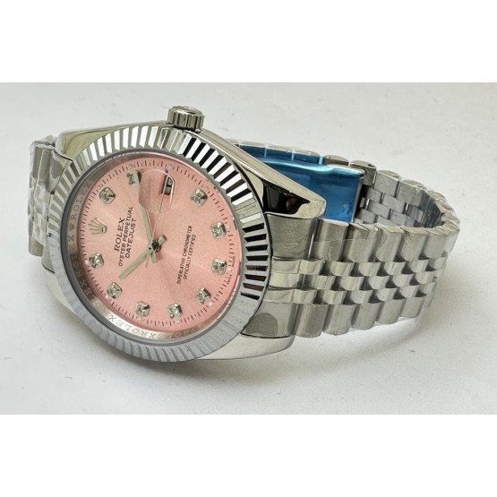 Rolex Datejust Diamond Mark Pink Steel Swiss Automatic Watch