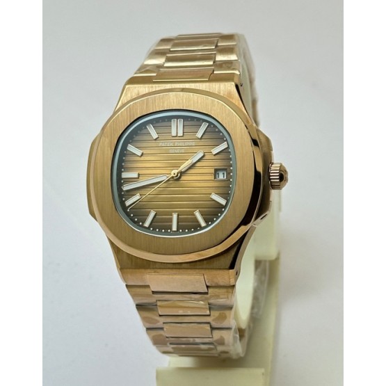 Patek Philippe Nautilus Brown Rose Gold Swiss Automatic Watch