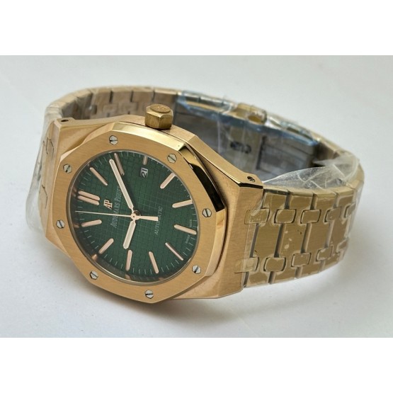 Audemars Piguet Royal Oak Green Rose Gold Swiss Automatic Watch