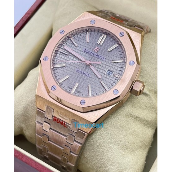 Audemars Piguet Royal Oak Rose Gold Grey Swiss Automatic Watch