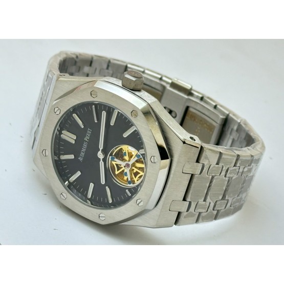 Audemars Piguet Royal Oak Tourbillon Dimpled Dial Black Swiss Automatic Watch