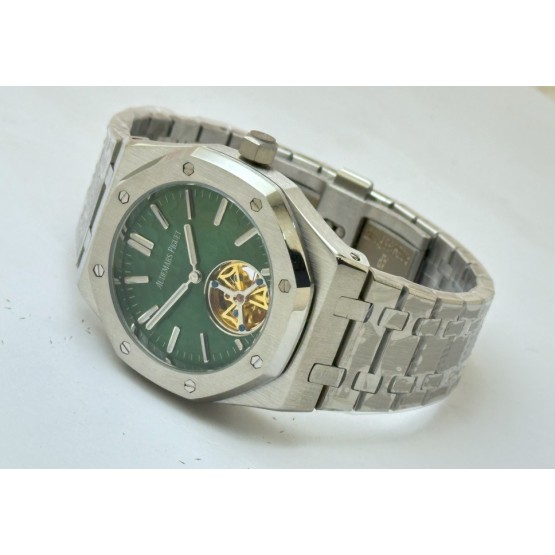 Audemars Piguet Royal Oak Tourbillon Dimpled Dial Green Swiss Automatic Watch