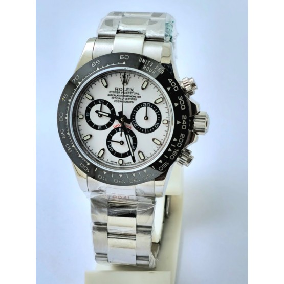 Rolex Daytona Cosmograph Panda Edition Swiss ETA 4130 Valjoux Automatic Movement Watch