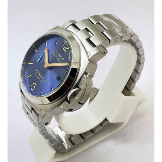 Panerai Marina Blue Steel Bracelet Swiss ETA Automatic Watch