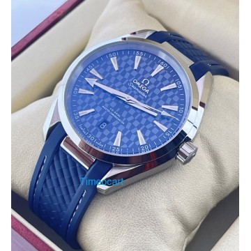 OMEGA SEAMASTER AQUA TERRA TOKYO 2020 EDITION BLUE SWISS AUTOMATIC WATCH