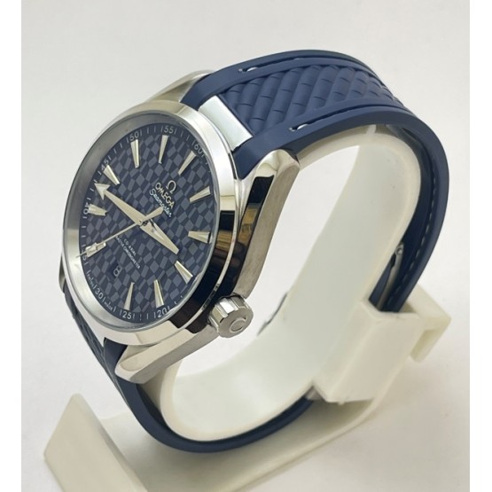 OMEGA SEAMASTER AQUA TERRA TOKYO 2020 EDITION BLUE SWISS AUTOMATIC WATCH