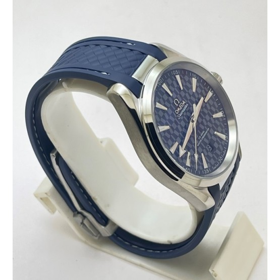 OMEGA SEAMASTER AQUA TERRA TOKYO 2020 EDITION BLUE SWISS AUTOMATIC WATCH