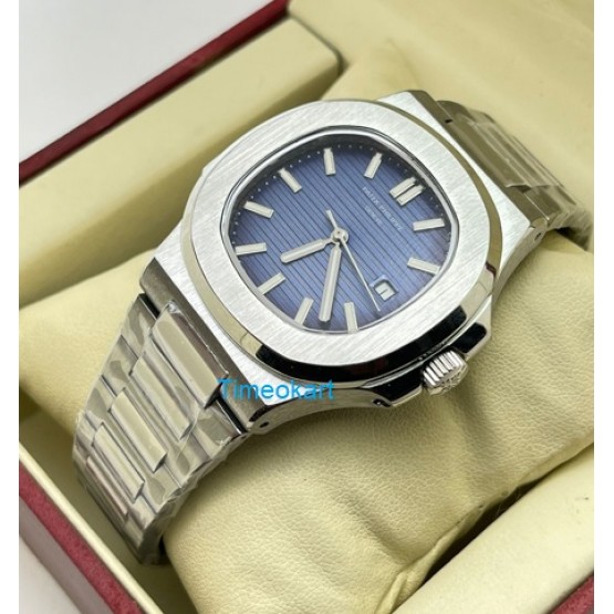 Patek Philippe Nautilus Steel Blue Swiss Automatic Watch