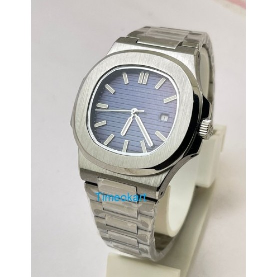 Patek Philippe Nautilus Steel Blue Swiss Automatic Watch